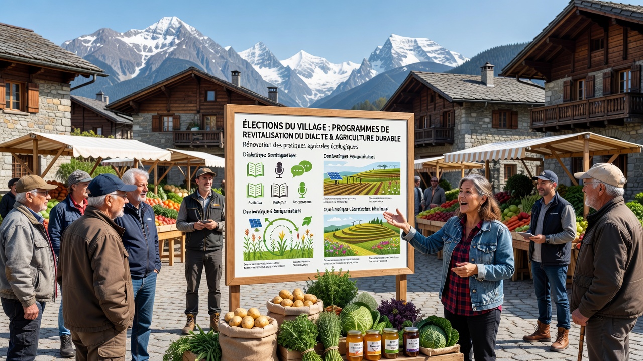 Farmers in the French Alps using dialect-based terminology to label sustainable pasture management zones on a community map